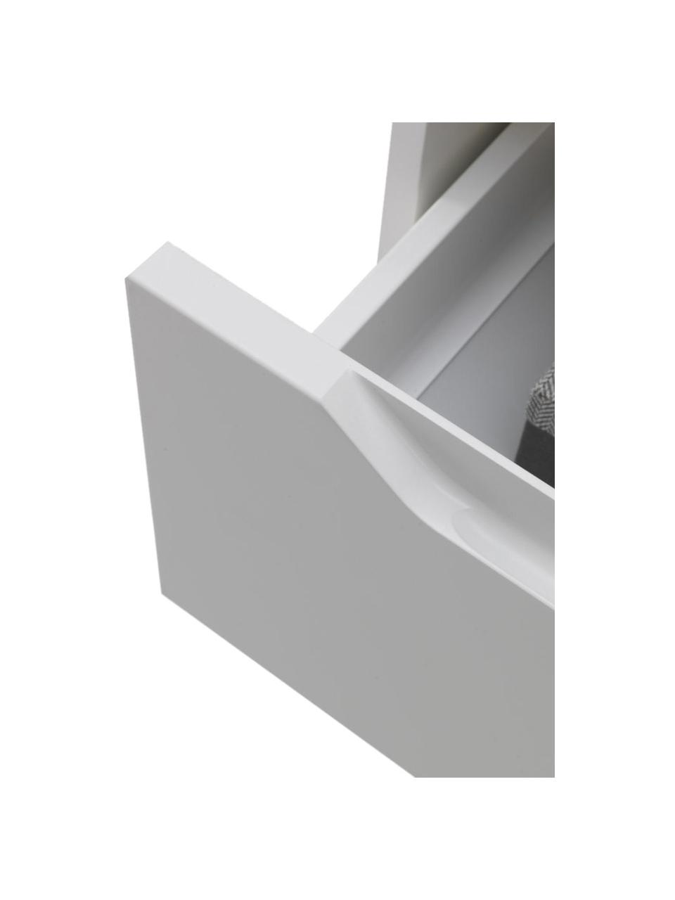 Belsk badkamermeubel, B 60 cm, Frame: krasvaste melamine, gelak, Wit, B 60 x H 27 cm