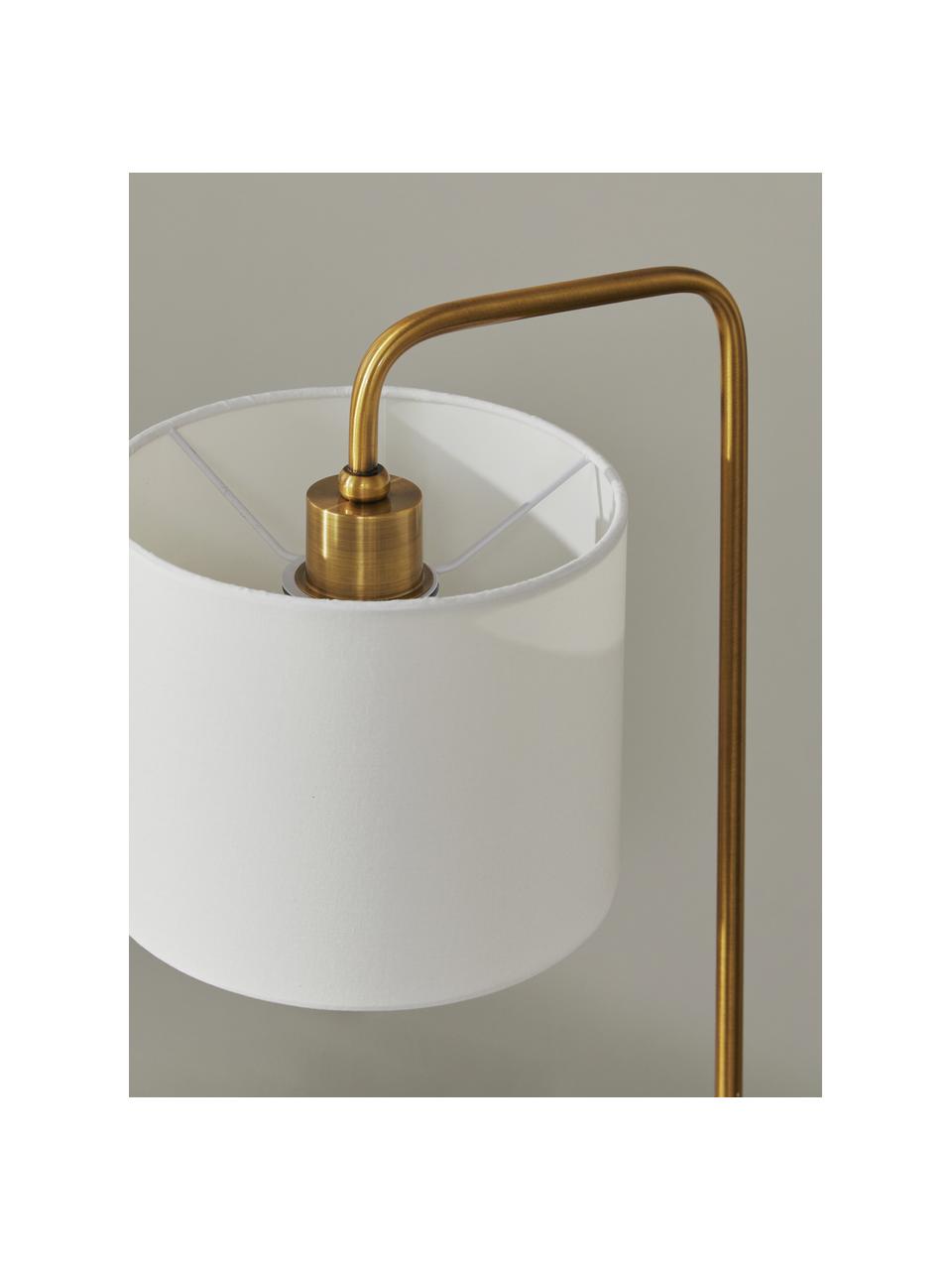 Stolová lampa Montreal, Biela, odtiene zlatej, Š 32 x V 49 cm
