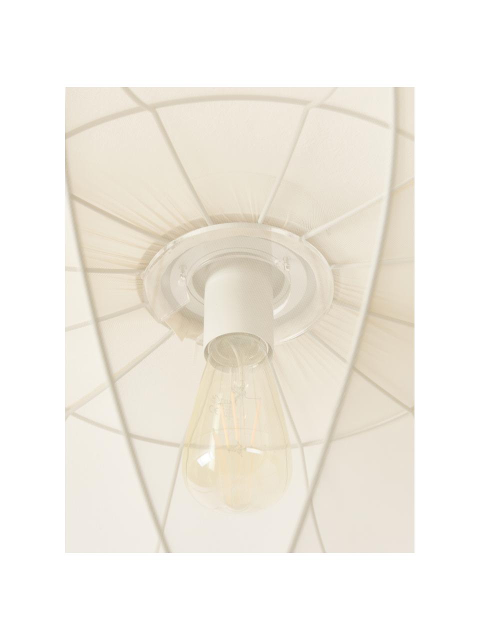 Plafondlamp Beau van netstof, Lampenkap: textiel, Lichtbeige, B 60 x H 29 cm