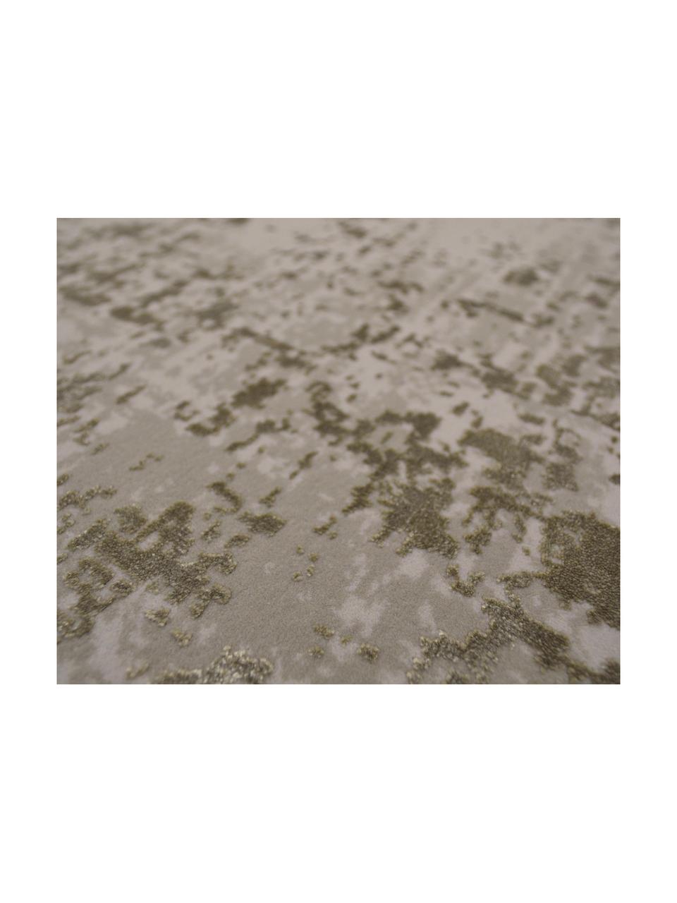 Tappeto vintage tonalità beige effetto lucido con frange Cordoba, Retro: 100% cotone, Tonalità beige, Larg. 80 x Lung. 150 cm (taglia XS)