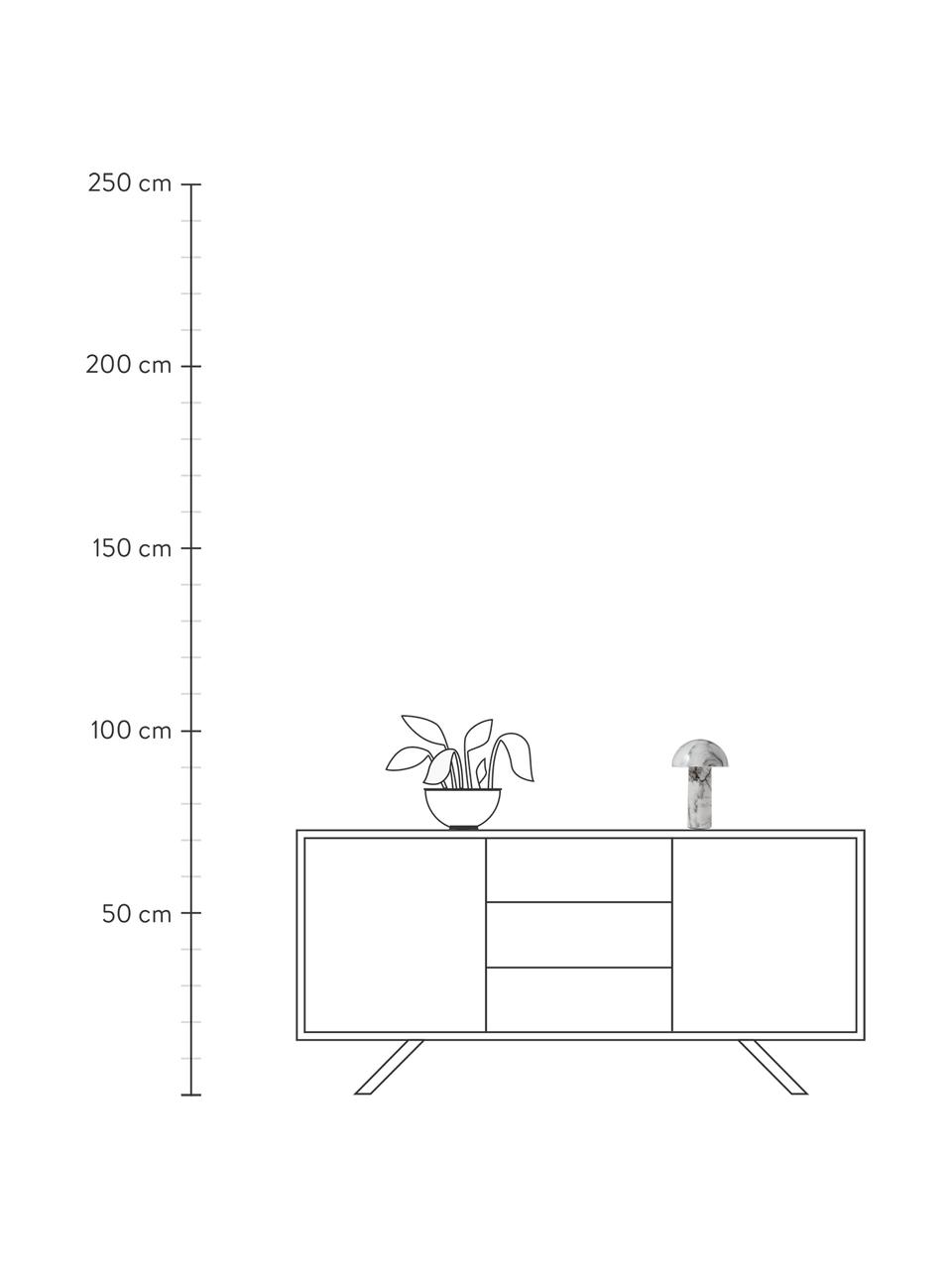 Malá prenosná stolová lampa Svamp, Odtiene sivej, Ø 16 x V 25 cm