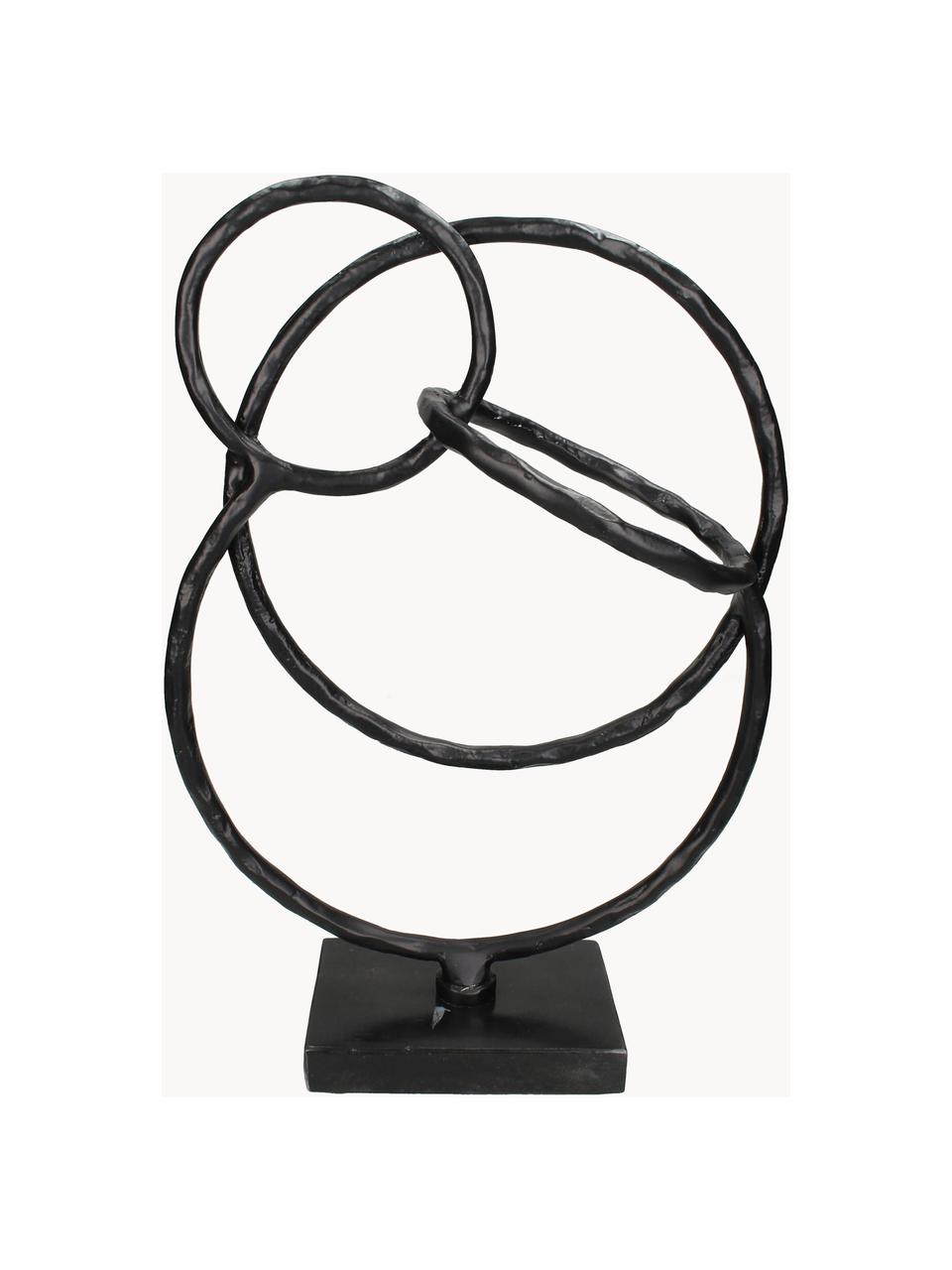 Ručně vyrobená dekorace Sculpture, Potažený hliník, Černá, Š 29 cm, V 40 cm