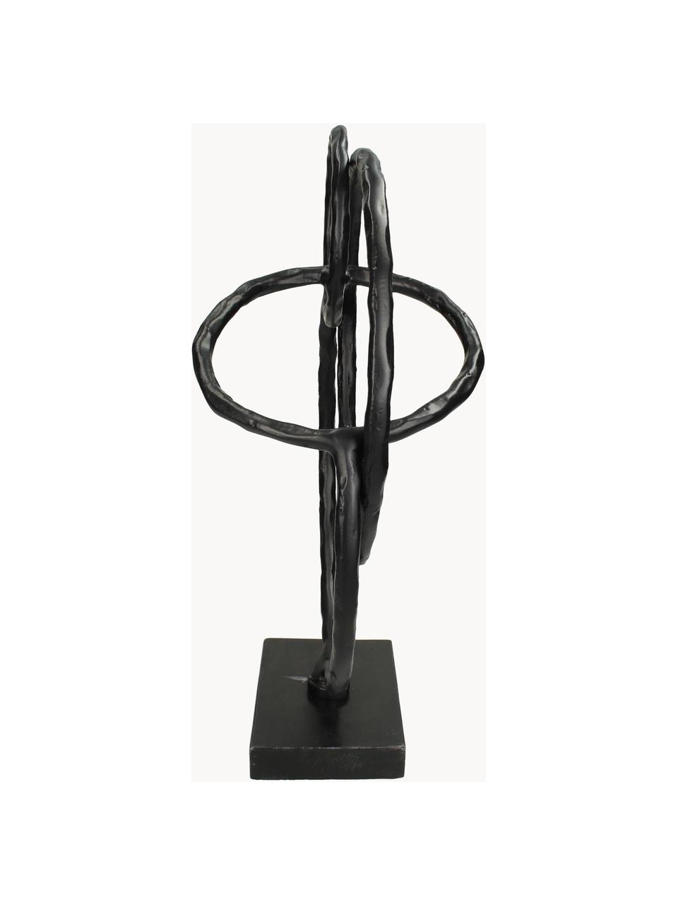 Objet décoratif fait main Sculpture, Aluminium, enduit, Noir, larg. 29 x haut. 40 cm