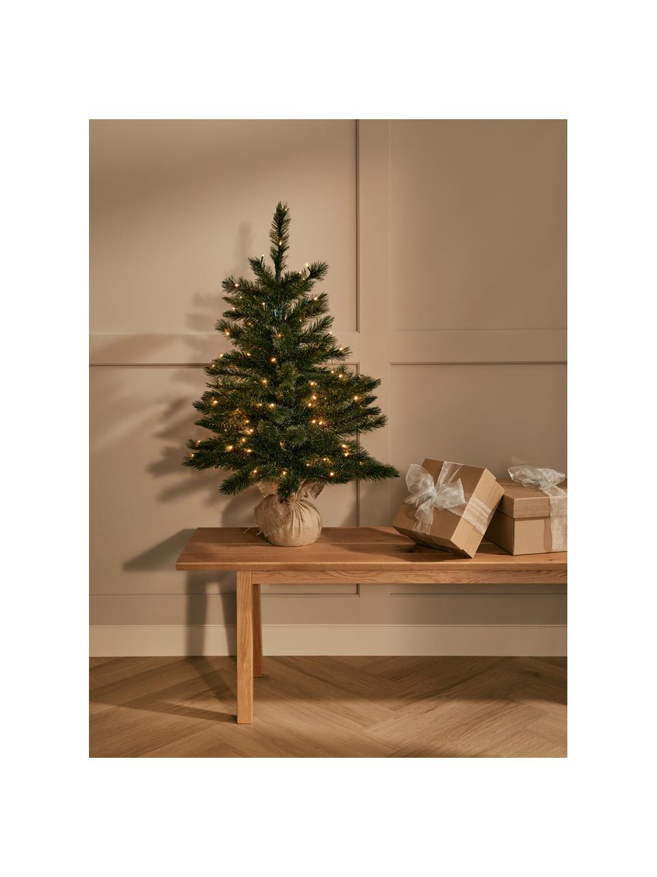 Albero di Natale piccolo con luci a LED Forest, Verde, Ø 61 x Alt. 90 cm