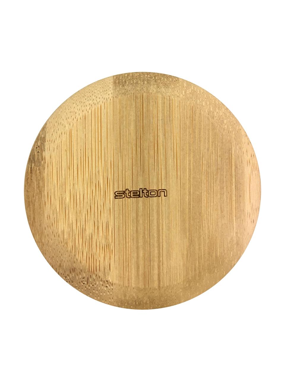 Taza con tapadera/posavaso Theo, Blanco crudo, Ø 8 x Al 8 cm, 200 ml