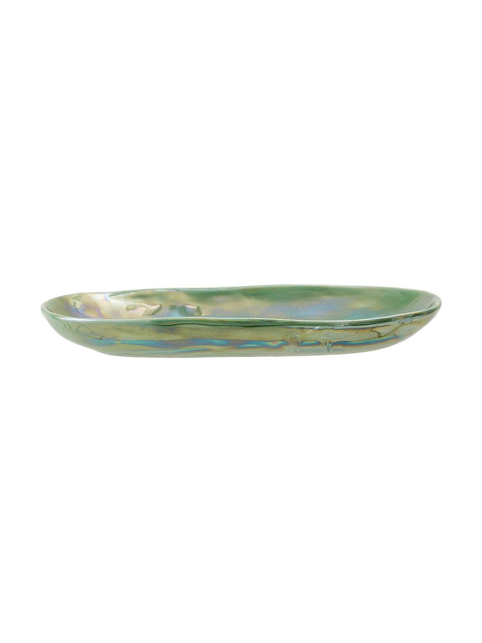 Keramický servírovací talíř Pino, D 24 cm x Š 13 cm, Keramika, Odstíny zelené, D 24 cm, Š 13 cm
