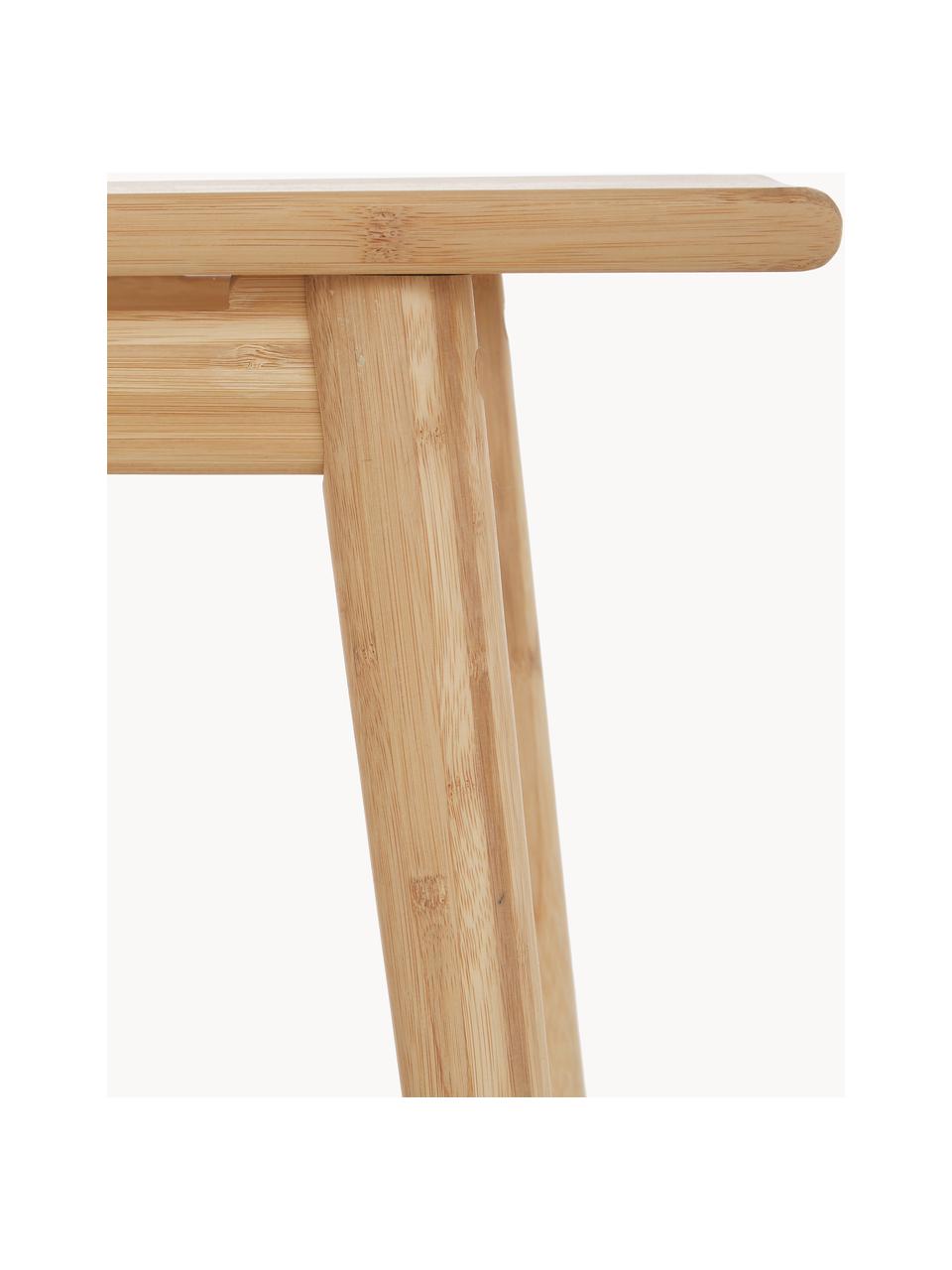 Panchina scarpiera in bambù Noble, Bambù sabbiato e oliato, Marrone chiaro, Larg. 90 x Alt. 45 cm