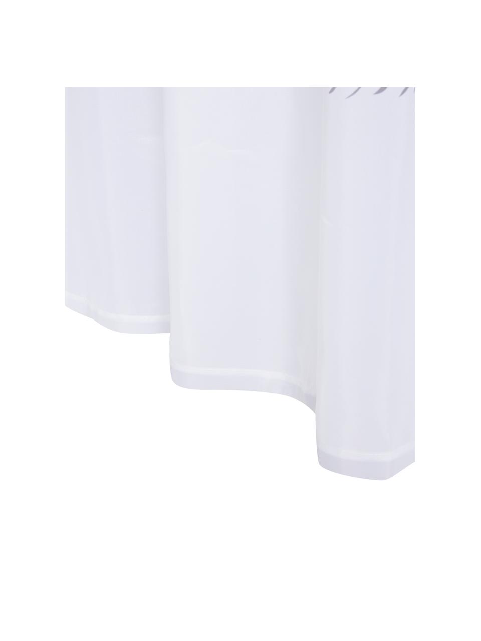 Cortina de baño Flow, 100% poliéster, Gris, blanco, An 180 x L 200 cm