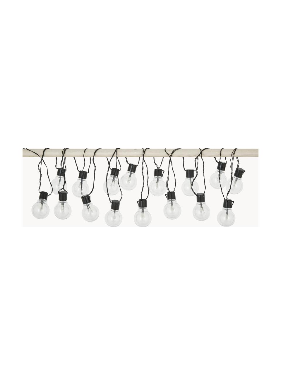 Outdoor LED lichtslinger Partaj, 950 cm, 16 lampions, Lampions: kunststof, Zwart, L 500 cm