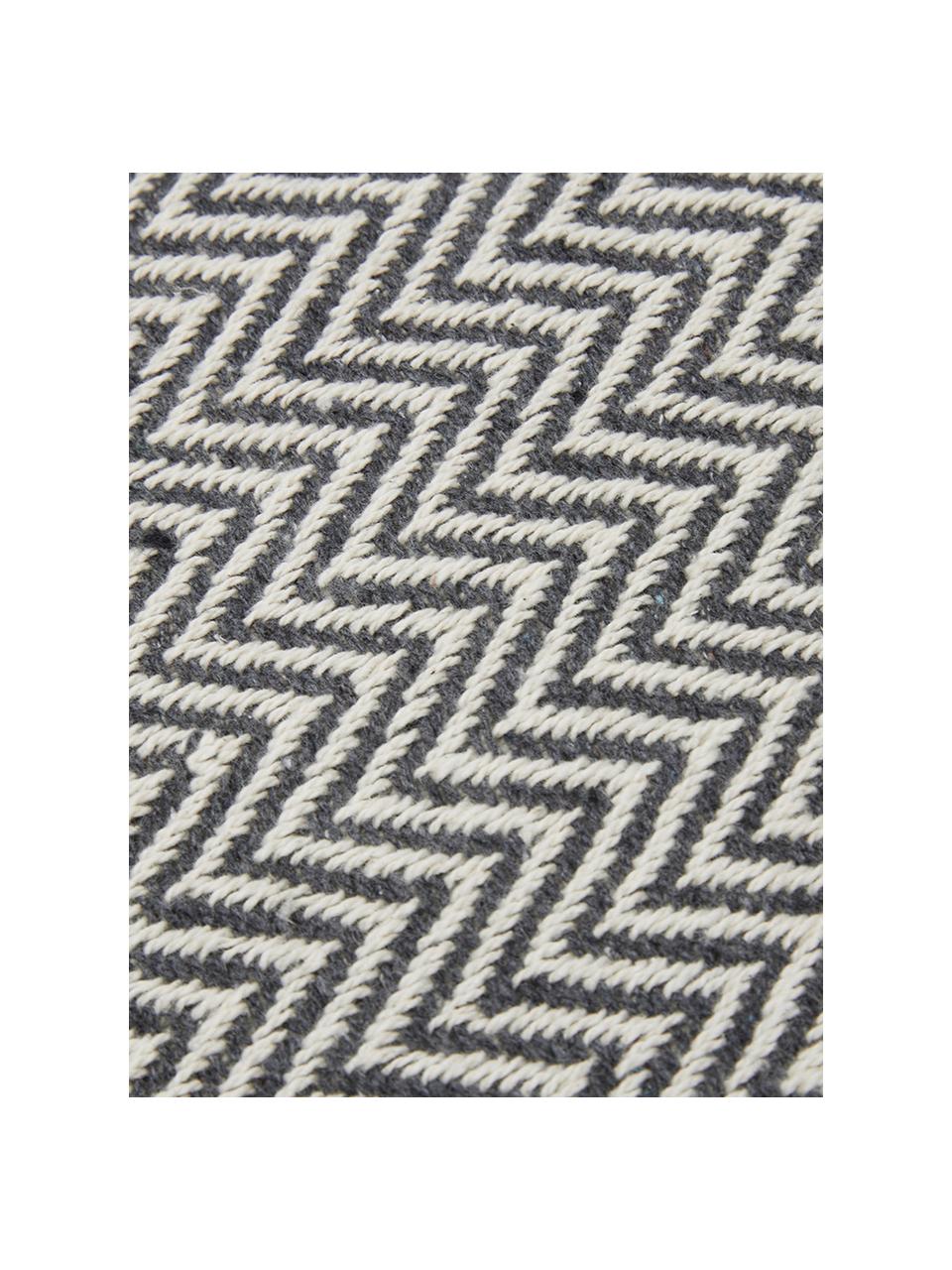 Manta de algodón Zig, 100% algodón, Gris, An 130 x L 170 cm