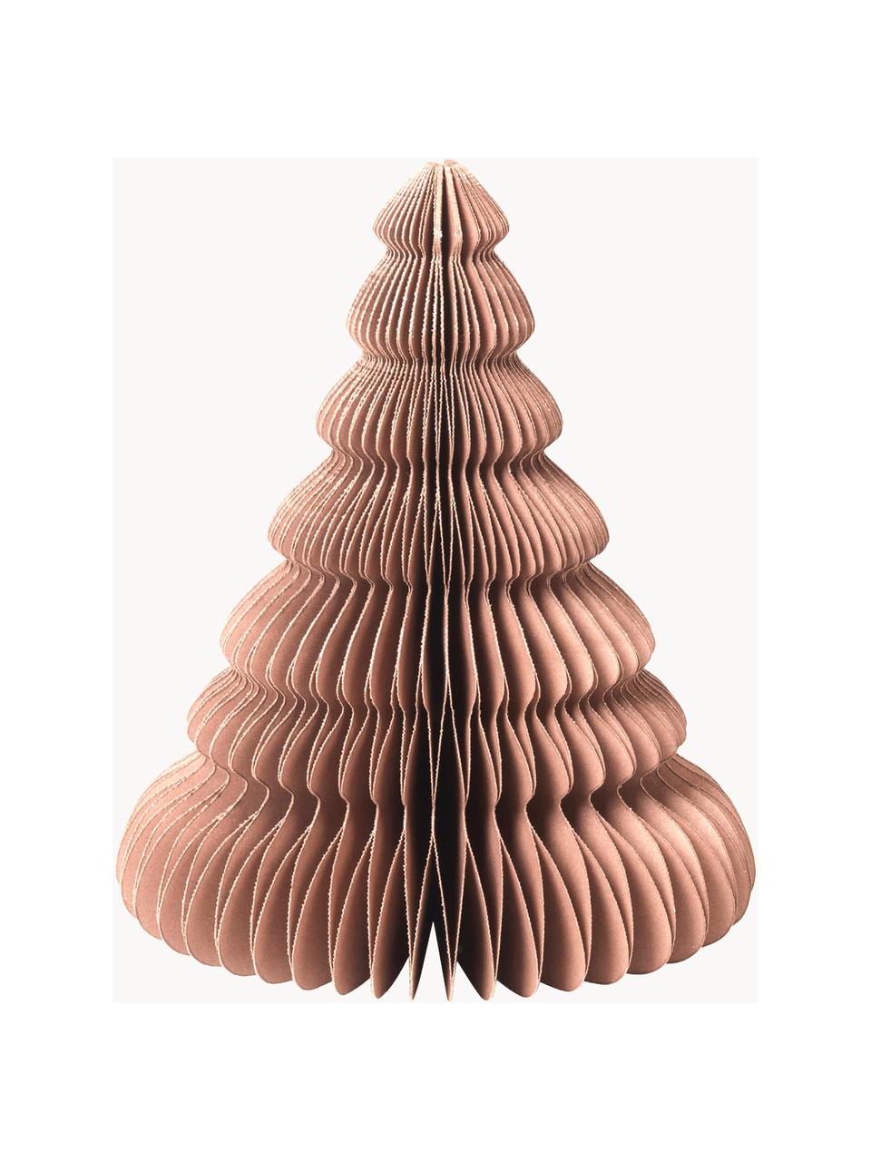 Sapin de Noël décoratif Paper Pine, haut. 15 cm, Carton, Brun clair, Ø 13 x haut. 15 cm