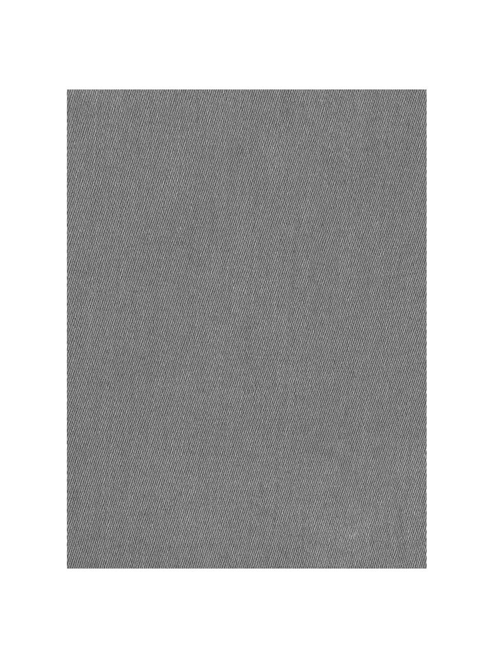 Tmavě šedé povlečení z bavlněného saténu Comfort, Tmavě šedá, 140 x 200 cm + 1 polštář 80 x 80 cm
