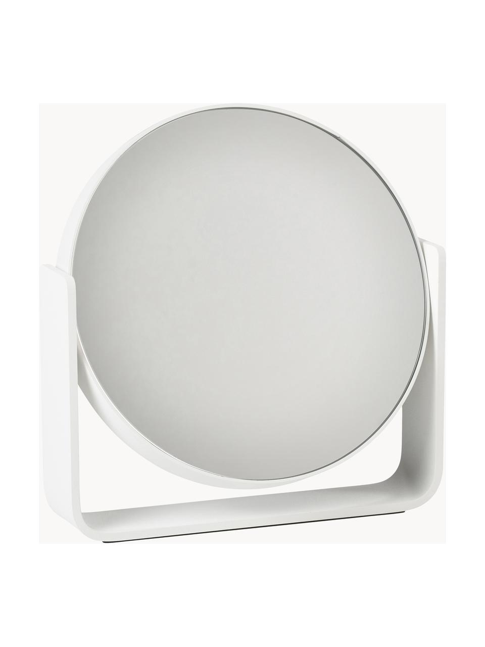 Runder Kosmetikspiegel Ume mit Vergrößerung, Weiß, B 19 x H 20 cm
