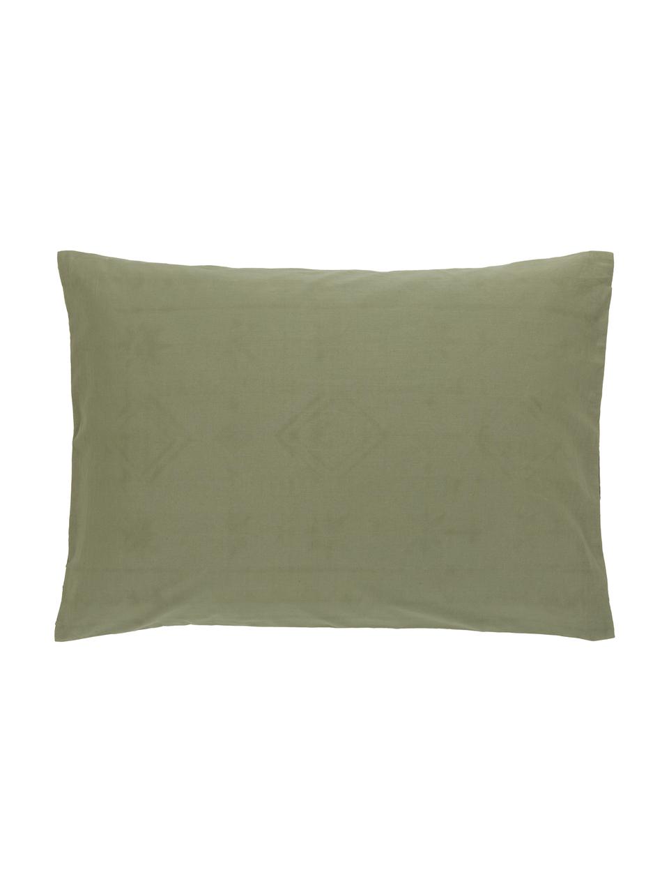 Taie d'oreiller 50x70 coton brodé vert Elaine, 2 pièces, 100 % coton
Densité du fil 140 fils au pouce carré, qualité standard

Le linge en coton procure une agréable sensation de douceur sur la peau, absorbe bien l'humidité et convient aux personnes allergiques, Vert, larg. 50 x long. 70 cm