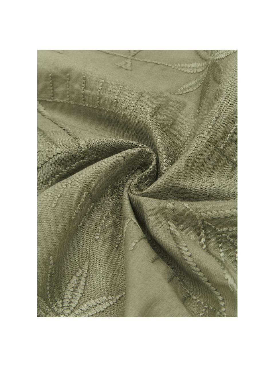 Taie d'oreiller 50x70 coton brodé vert Elaine, 2 pièces, 100 % coton
Densité du fil 140 fils au pouce carré, qualité standard

Le linge en coton procure une agréable sensation de douceur sur la peau, absorbe bien l'humidité et convient aux personnes allergiques, Vert, larg. 50 x long. 70 cm