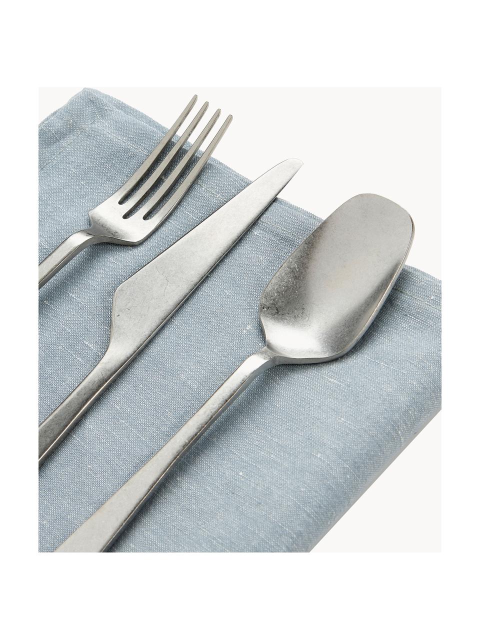 Besteck-Set Zest mit Stonewashed Oberfläche, 6 Personen (24-tlg.), Edelstahl

Das Besteck ist aus Edelstahl gefertigt. Somit ist es langlebig, rostet nicht und ist resistent gegen Bakterien. Zudem ist es farbecht, pflegeleicht, geschmacksneutral und säurebeständig.

Damit das matte Finish am besten zur Geltung kommt, sollte es vor dem Eindecken mit einem weichen Tuch poliert werden., Silberfarben, 6 Personen (24-tlg.)