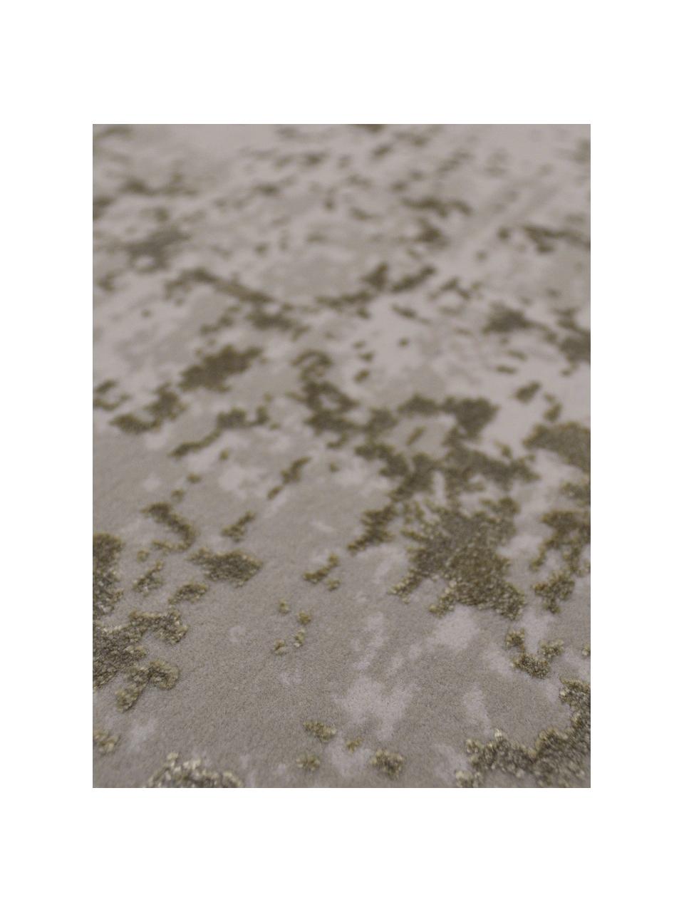 Schimmernder Teppich Cordoba in Beigetönen mit Fransen, Vintage Style, Flor: 70% Acryl, 30% Viskose, Beigetöne, B 80 x L 150 cm (Grösse XS)