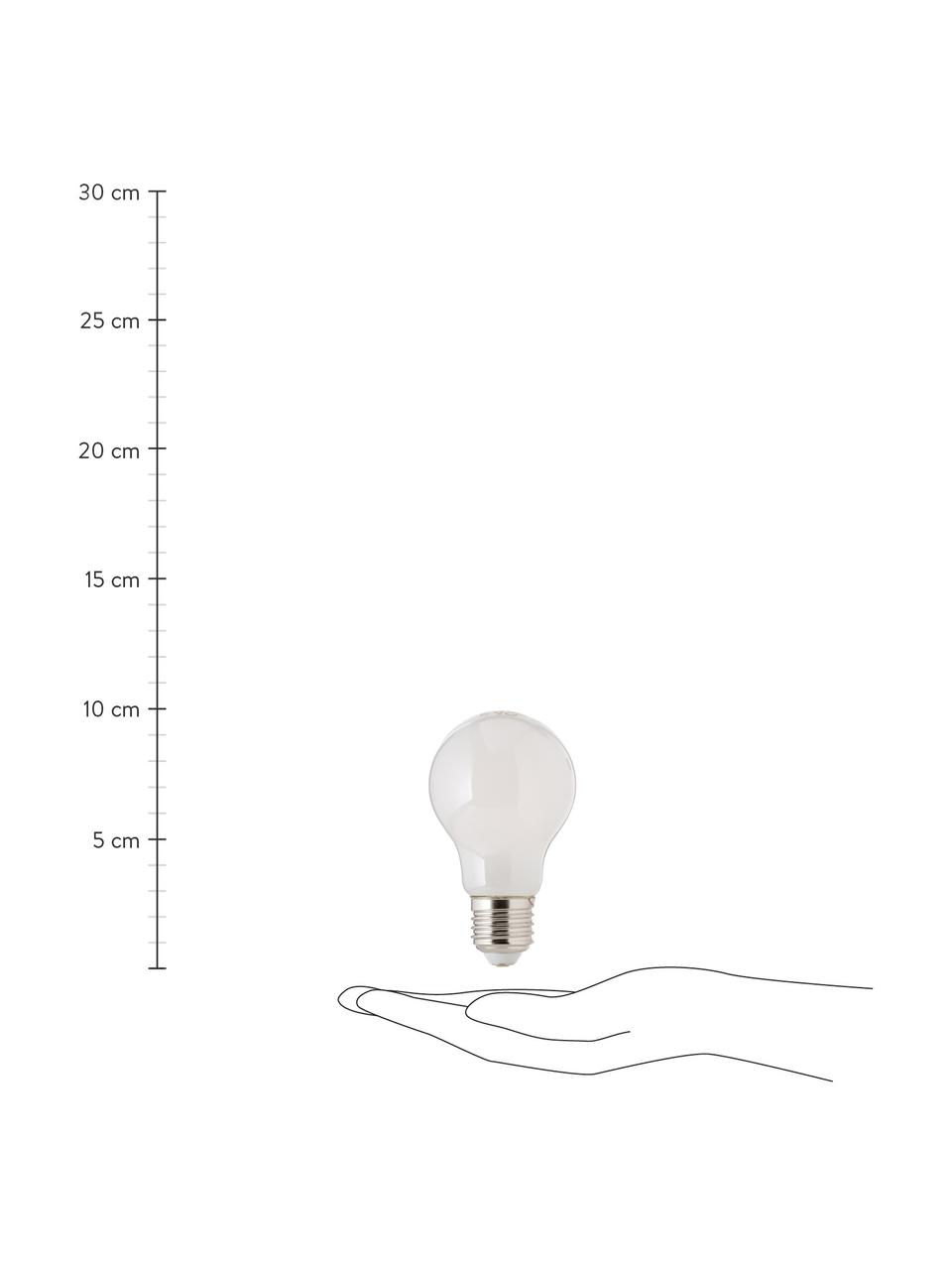 Bombillas E27, 4W, blanco cálido, 5 uds., Ampolla: vidrio opalino, Casquillo: aluminio, Blanco, Ø 8 x Al 10 cm