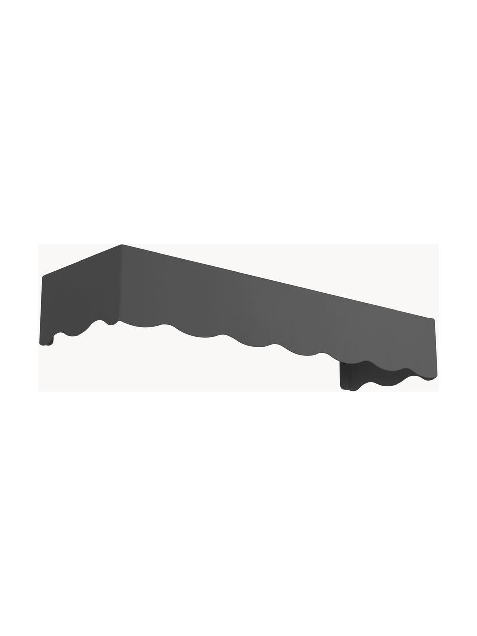 Perchero de pared de metal Waway, Acero con pintura en polvo, Gris antracita, An 80 x Al 25 cm