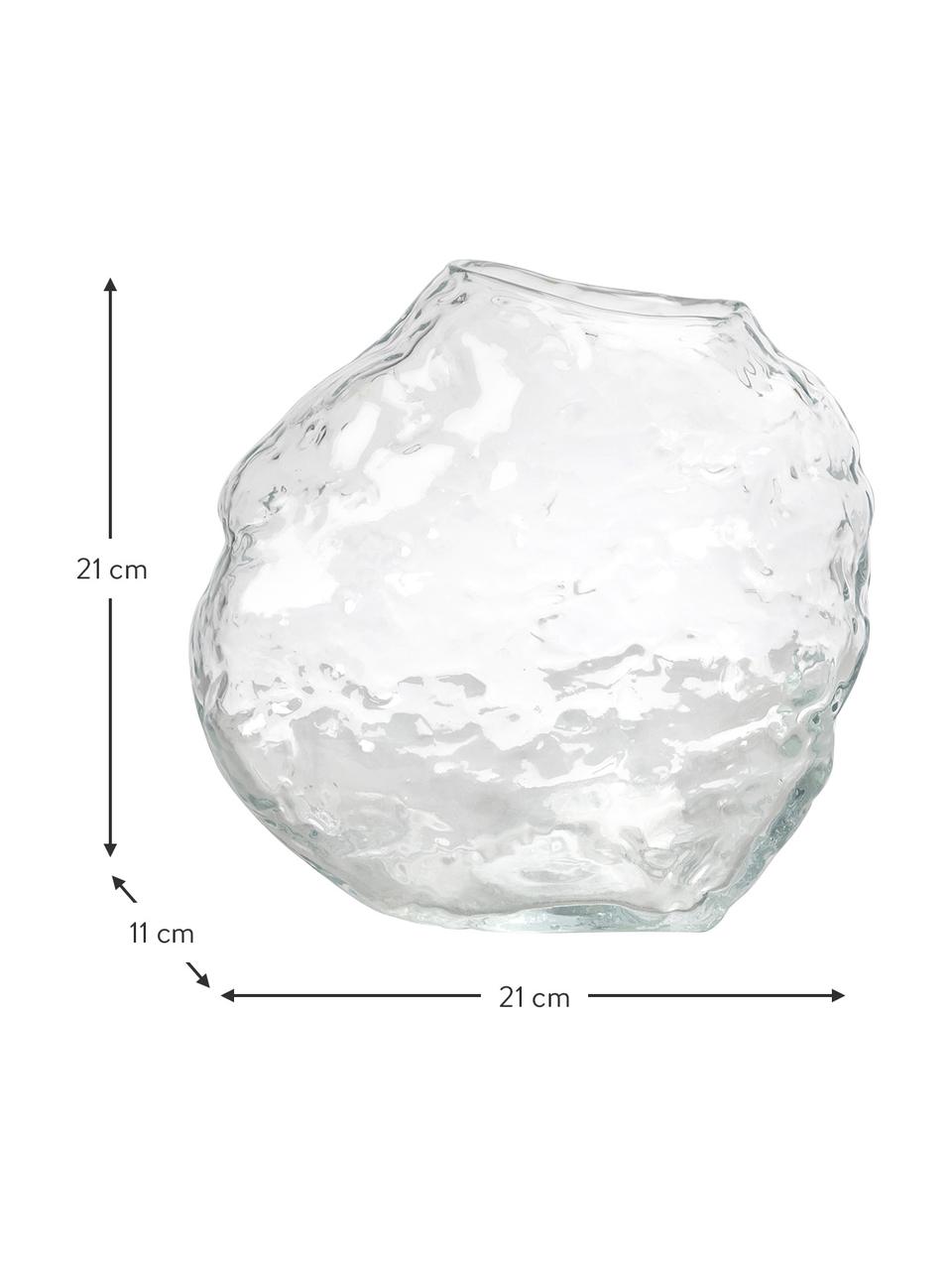 Glazen vaas Watery in transparant, Glas, Transparant, B 21 x H 21 cm