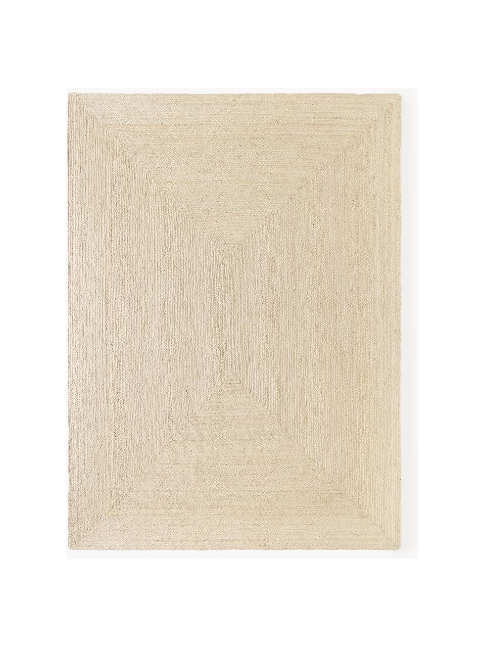 Handgefertigter Jute-Teppich Sharmila, 100 % Jute, Off White, B 60 x L 90 cm (Größe XXS)