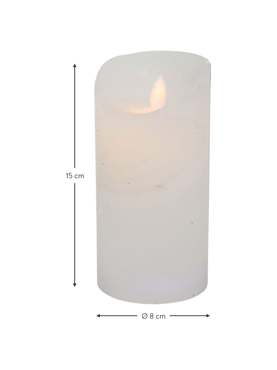 Candela a LED Bino, Cera, Bianco, Ø 8 x Alt. 15 cm