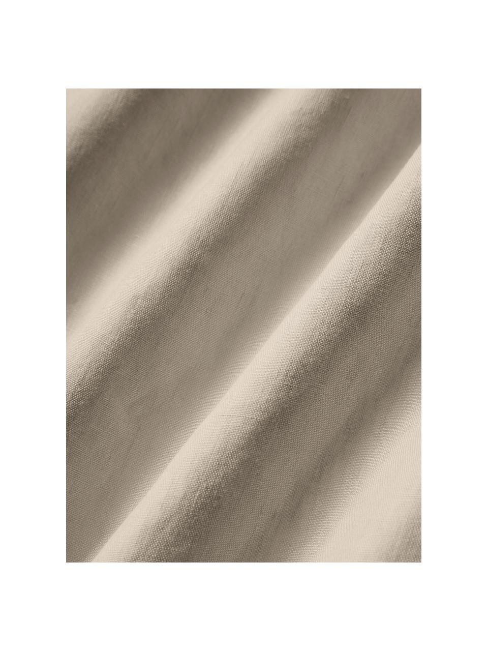Drap plat en lin délavé Airy, Taupe, larg. 240 x long. 280 cm