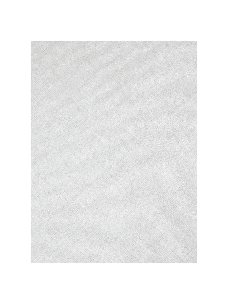 Housse de coussin rectangulaire velours gris clair Dana, 100 % velours de coton, Gris clair, larg. 30 x long. 50 cm