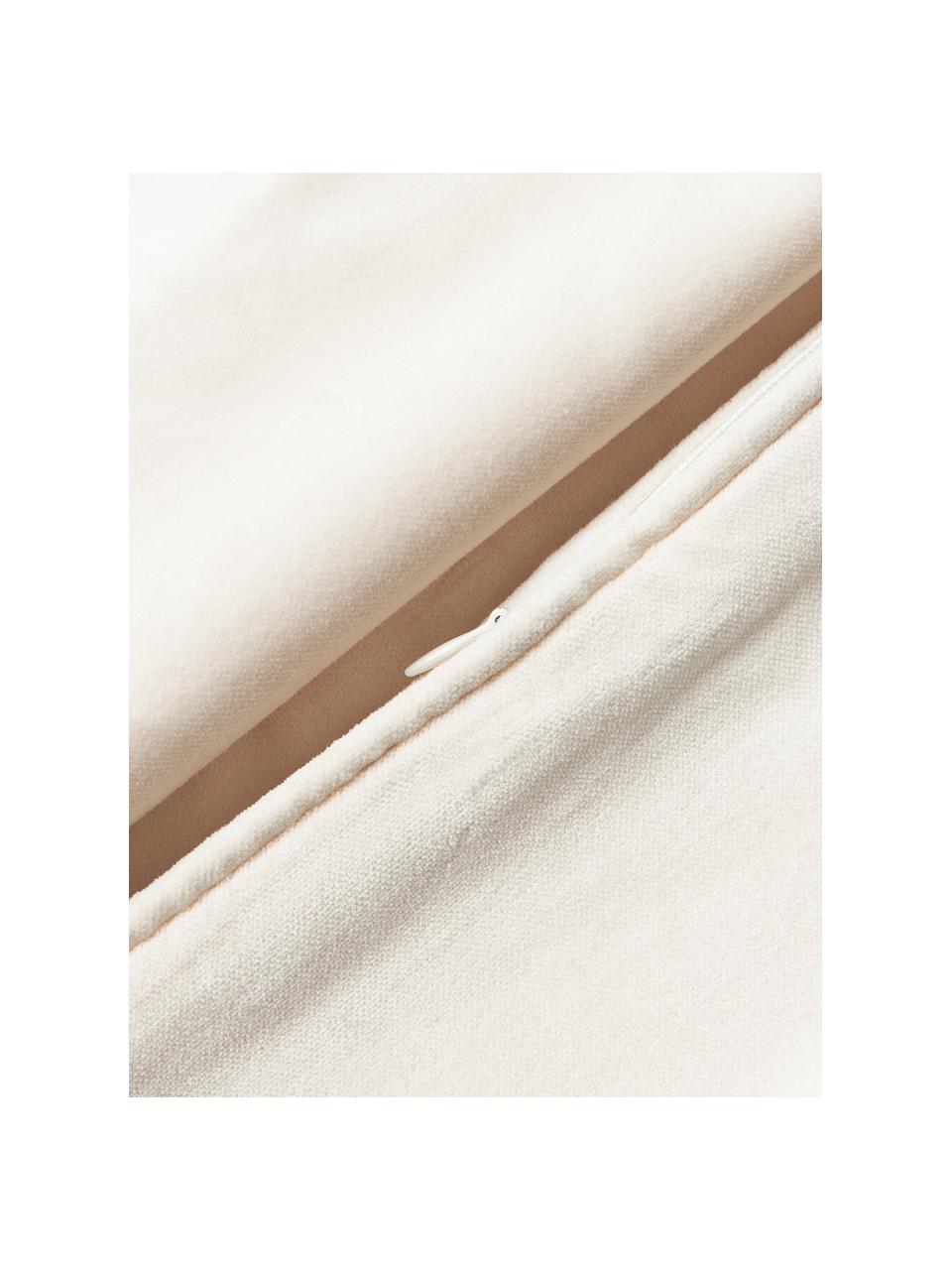 Copricuscino in velluto Dana, 100% velluto di cotone, Grigio chiaro, Larg. 30 x Lung. 50 cm