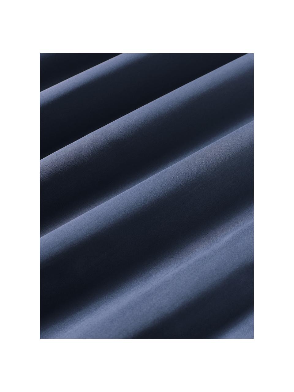 Povlak na přikrývku z bavlněného saténu Comfort, Tmavě modrá, Š 200 cm, D 200 cm