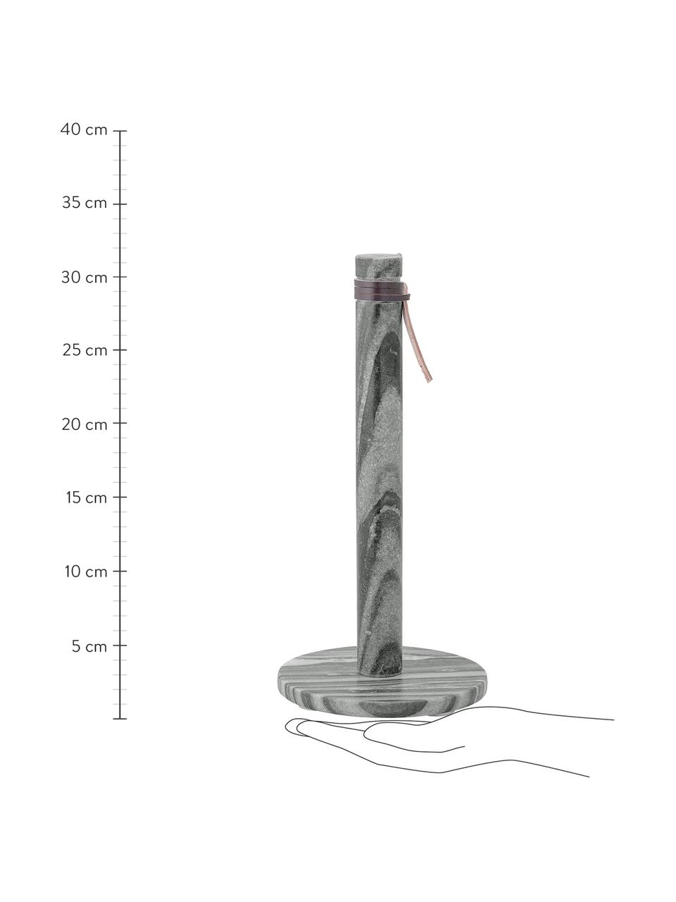 Mramorový stojan na kuchyňské role Stang, Mramor, Šedý mramor, Ø 14 cm, V 30 cm