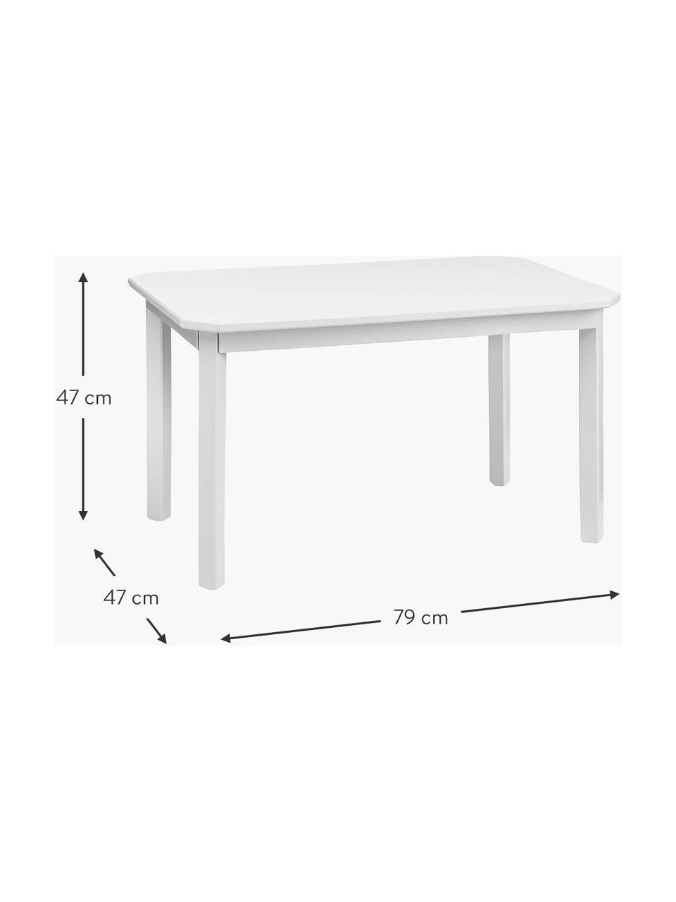 Table pour enfant Harlequin, Bois de bouleau, MDF, peinture sans COV, Bouleau blanc laqué, larg. 79 x haut. 47 cm