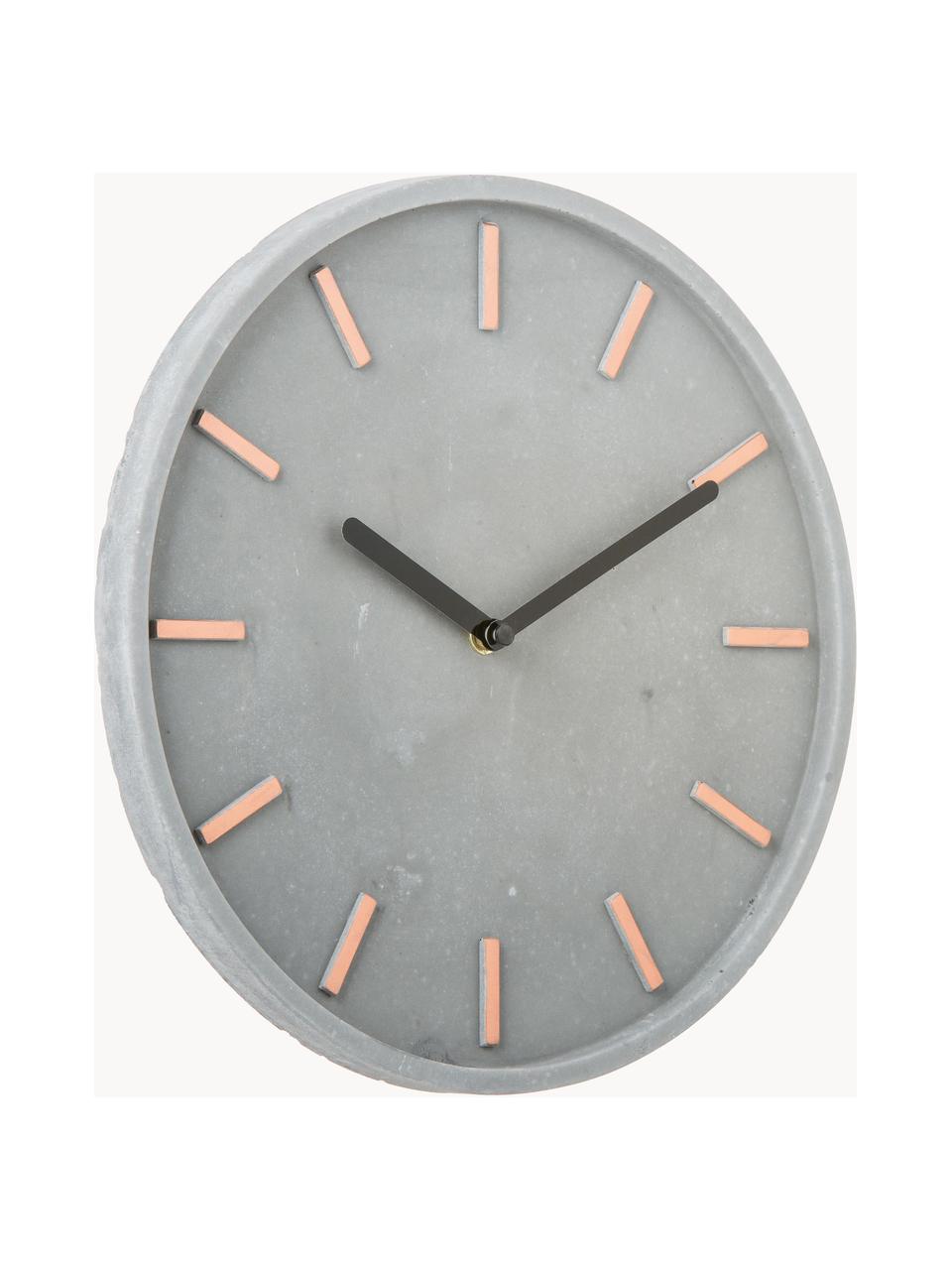 Horloge murale Gela, Gris, noir, Ø 28 cm