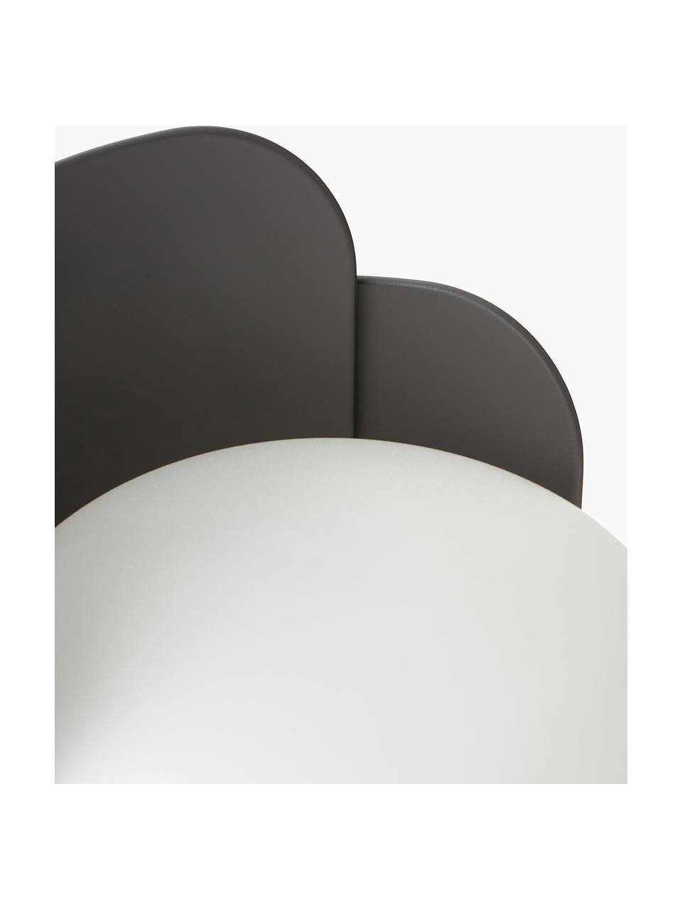 Malá stolní lampa Blom, ručně vyrobená, Bílá, antracitová, Ø 15 cm, V 24 cm