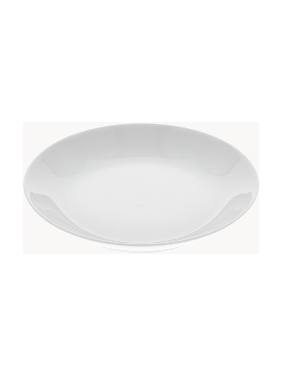 Ručně vyrobené talíře na těstoviny z porcelánu Cosmopolitan, 2 ks, Porcelán, Bílá, Ø 21 cm