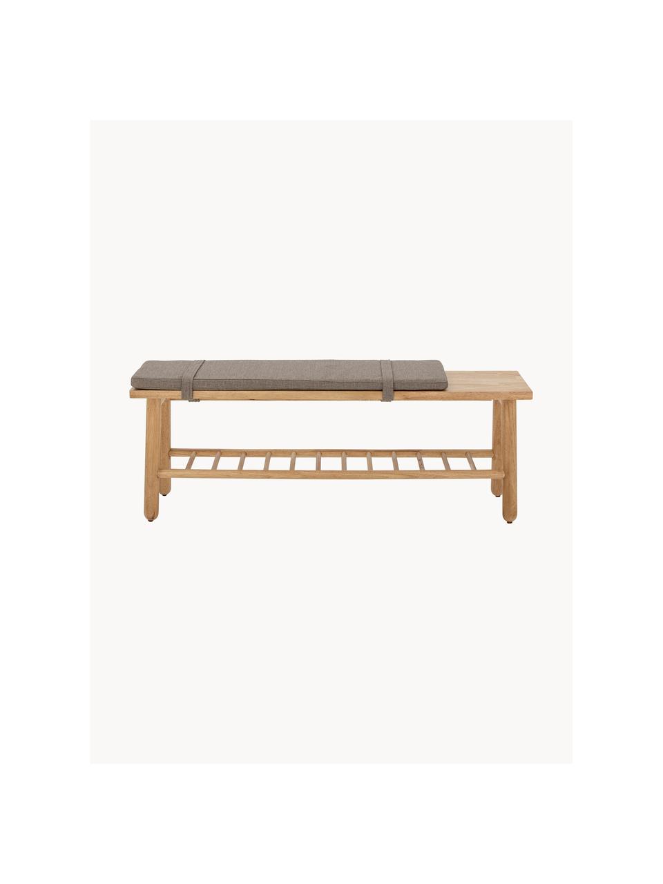 Lavička z kaučukového dřeva Linde, Greige, kaučukové dřevo, Š 120 cm, H 30 cm