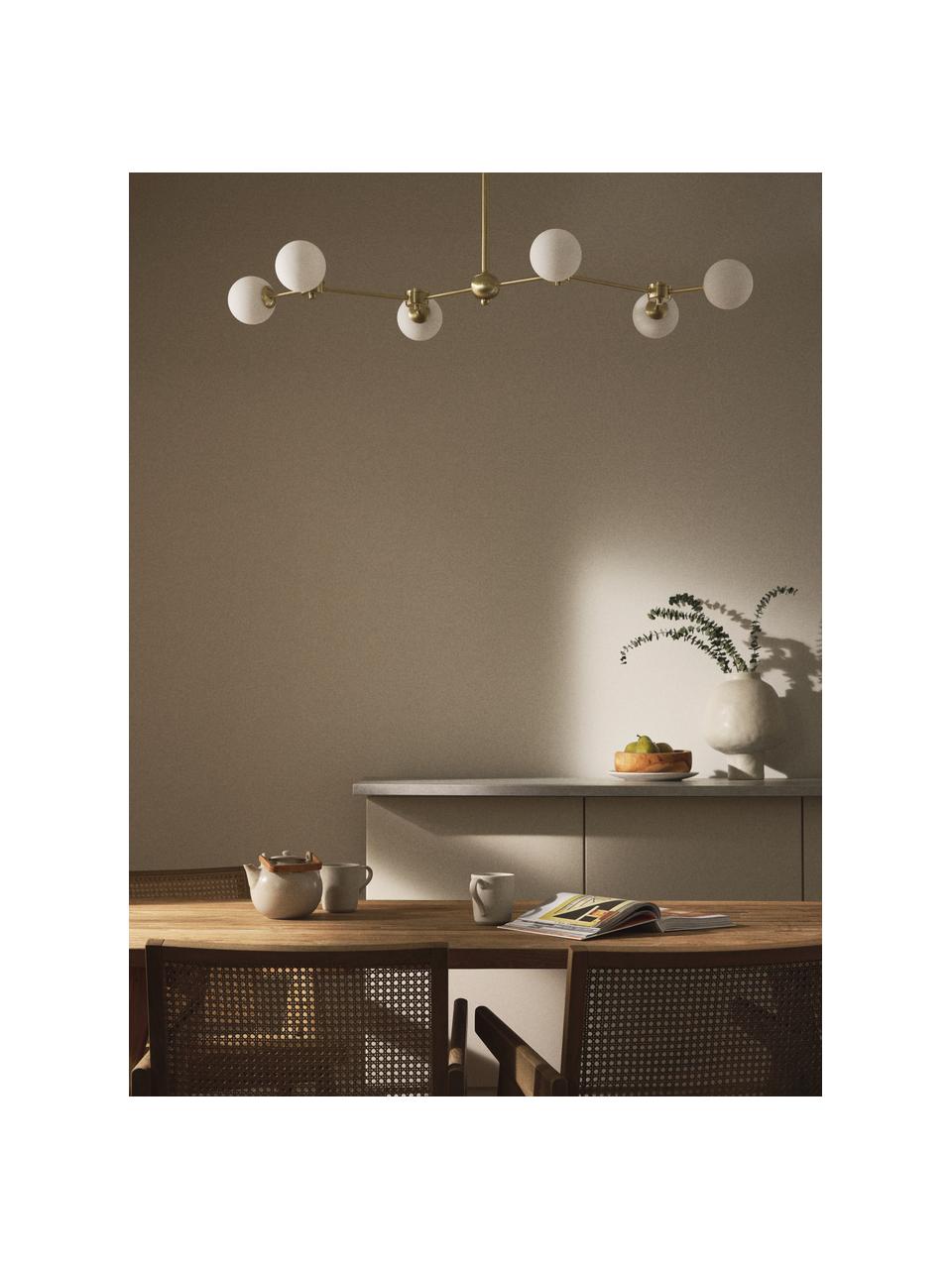 Grote plafondlamp Aurelia, Wit, goudkleurig, B 110 x H 32 cm