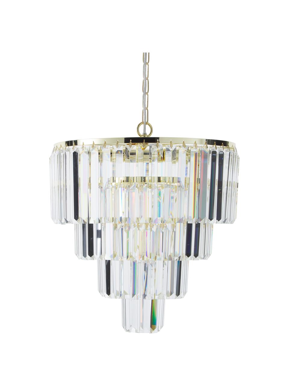 Luster Gracja, Odtiene zlatej, priehľadná, Ø 39 x V 42 cm