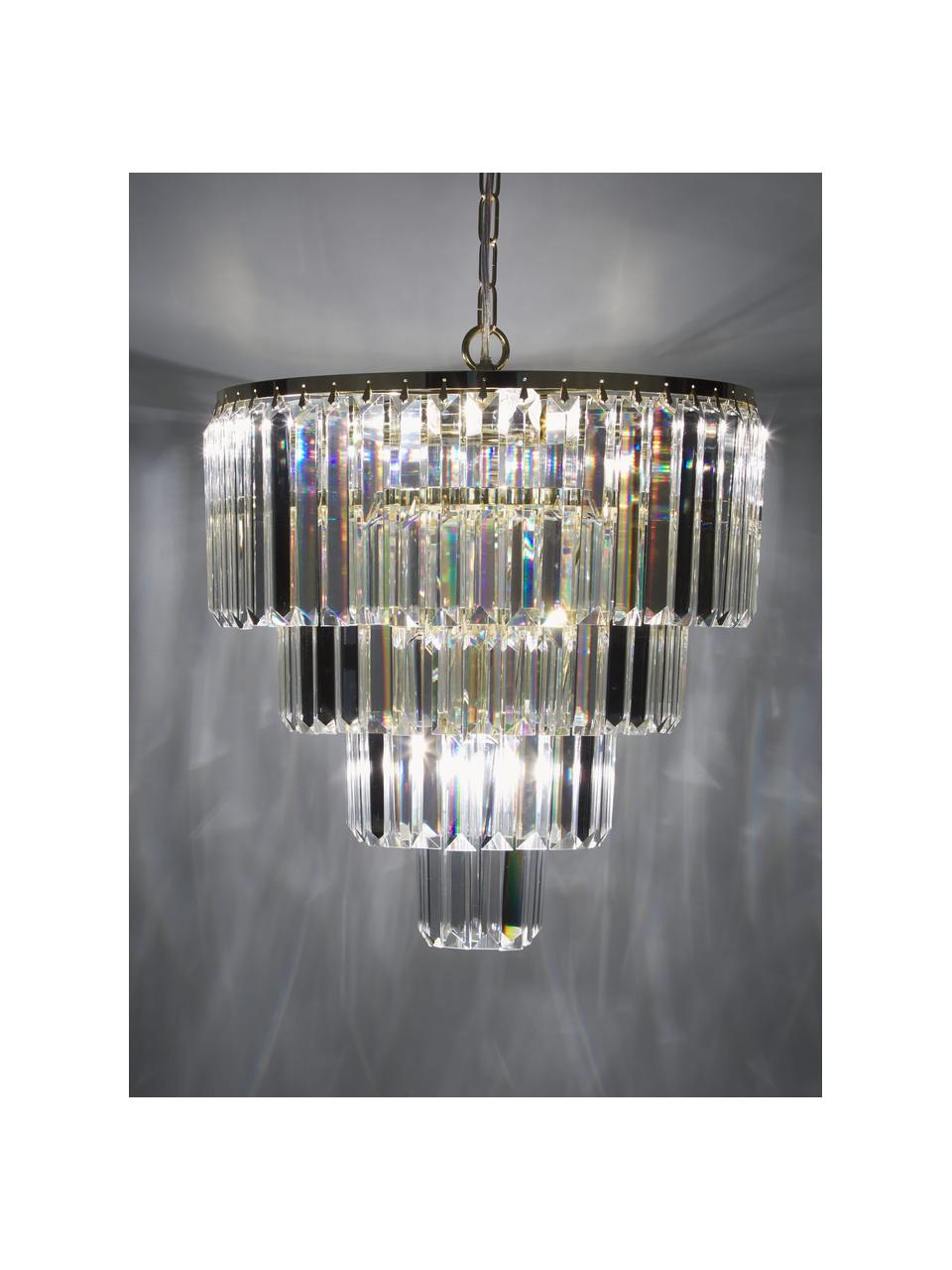 Lustre Gracja, Transparent, doré, Ø 39 x haut. 42 cm