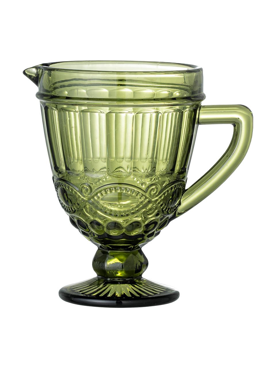 Decanter verde stile country Florie, 300 ml, Vetro, Verde, Larg. 20 x Alt. 20 cm, 300 ml