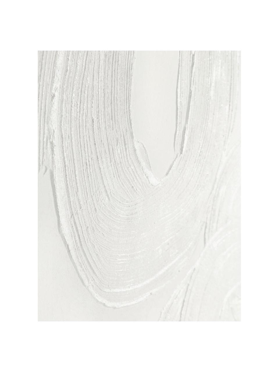Canvas print Texture, Onderzijde: grenenhout, Wit, B 90 x H 120 cm