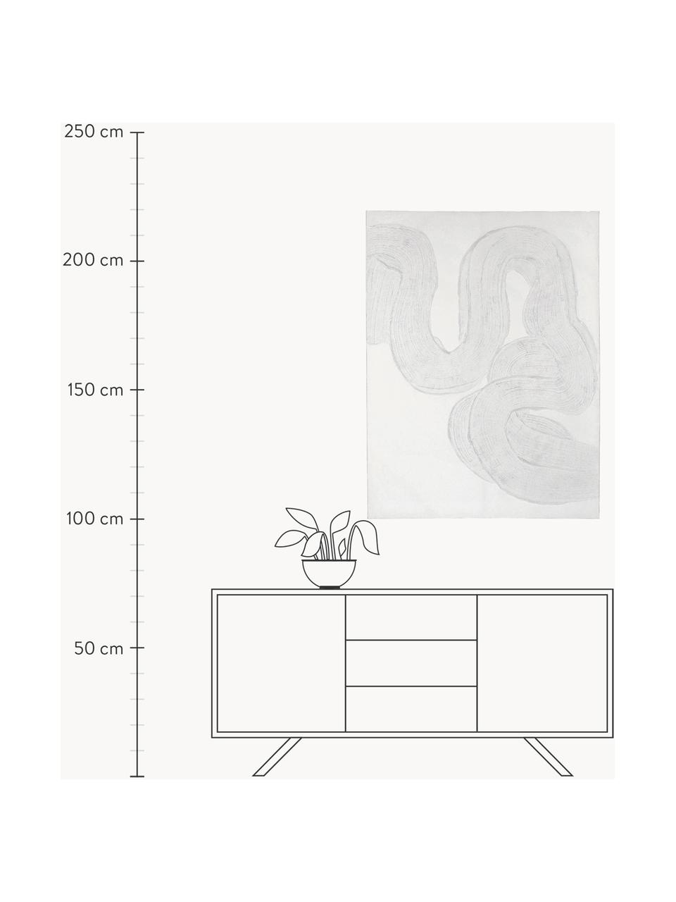 Canvas print Texture, Onderzijde: grenenhout, Wit, B 90 x H 120 cm