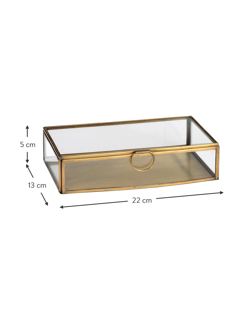 Caja Janni, Latón, vidrio, Latón, An 22 x F 13 cm