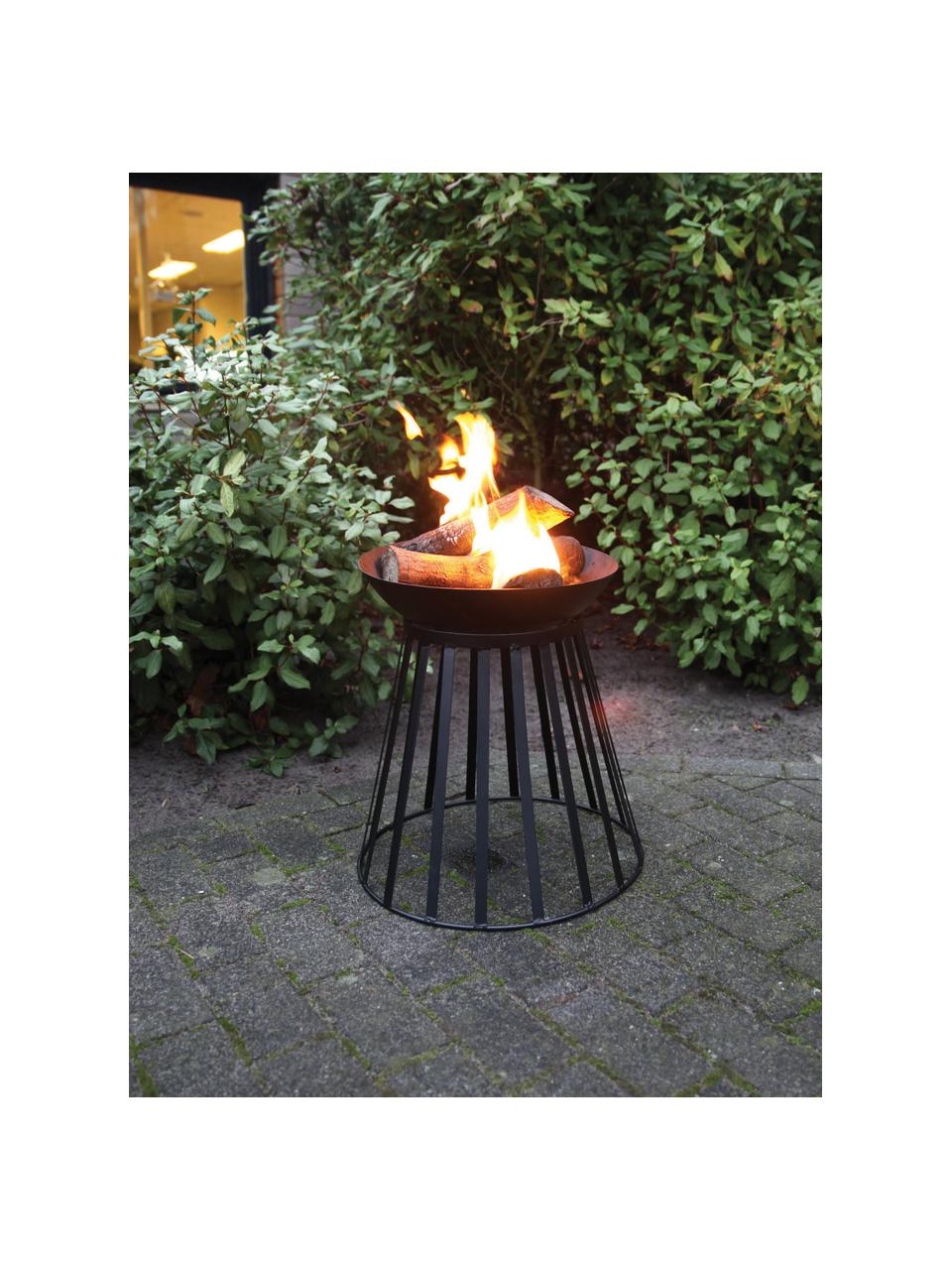 Feuerschale Move, Metall, beschichtet, Schwarz, Ø 47 x H 49 cm