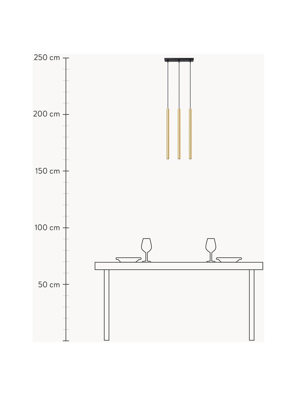 Lampa wisząca Fideus, Odcienie złotego, błyszczący, Ø 30 x W 90 cm