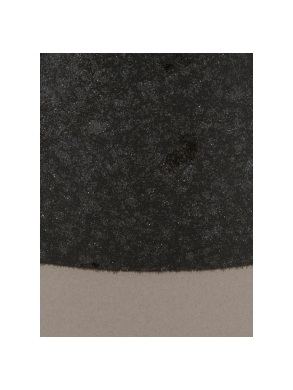 Porta spazzolini in ceramica Grego, Ceramica, Grigio scuro, beige, Ø 8 x Alt. 10 cm