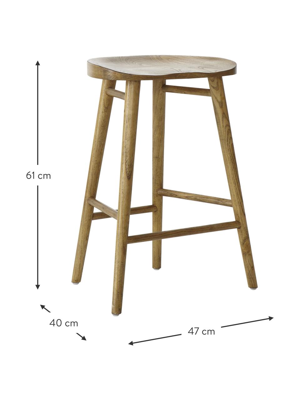 Dřevěná barová židle Jolly, Dřevo, Dřevo, světlé, Š 47 cm, V 61 cm