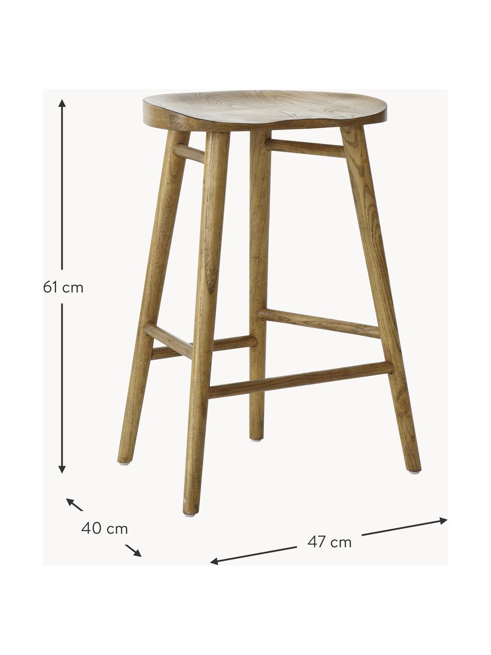 Sgabello da bar in legno Jolly, Legno, Legno, chiaro, Larg. 47 x Alt. 61 cm