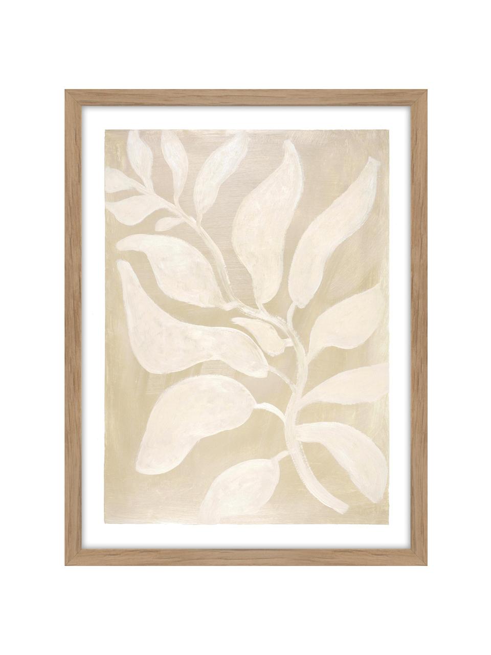 Stampa digitale incorniciata Small Moments, Immagine: cartone pressato duro, Cornice: legno di quercia, Beige chiaro, bianco latte, Larg. 30 x Alt. 40 cm