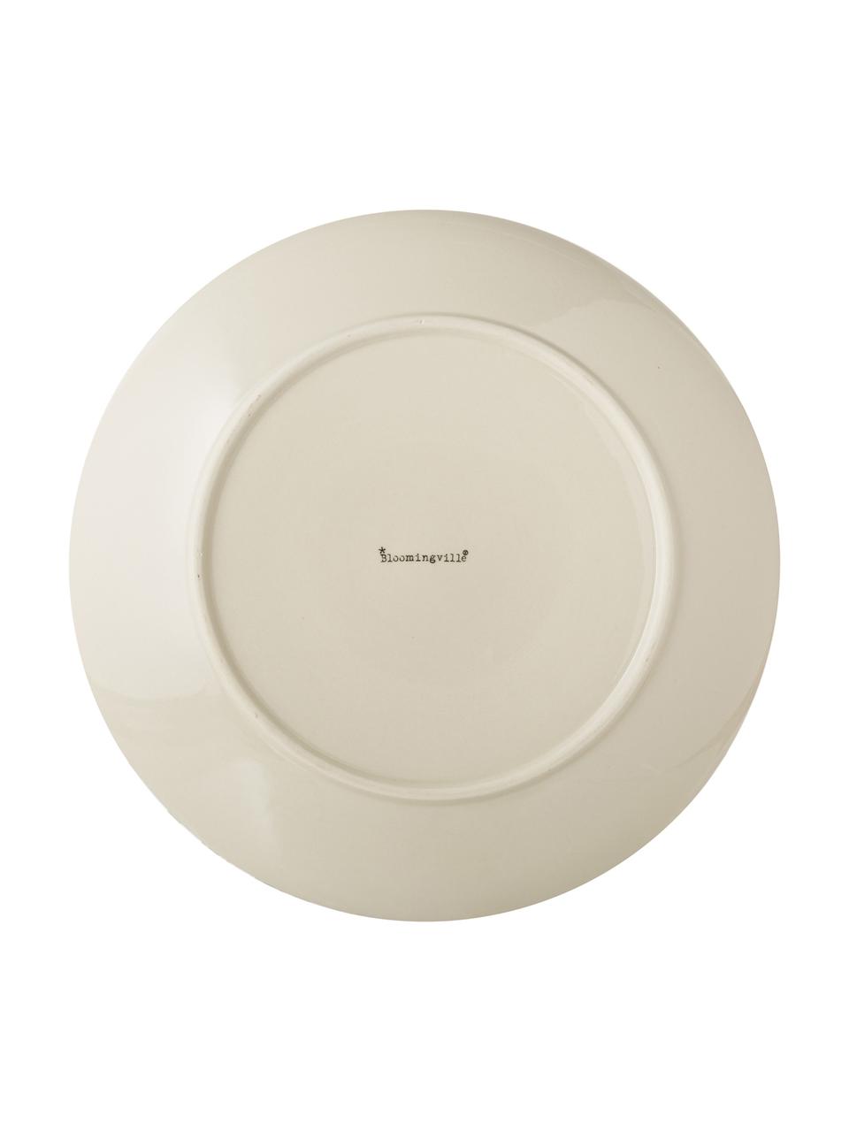 Assiette plate Star, Céramique, Blanc cassé, couleur dorée, Ø 25 cm